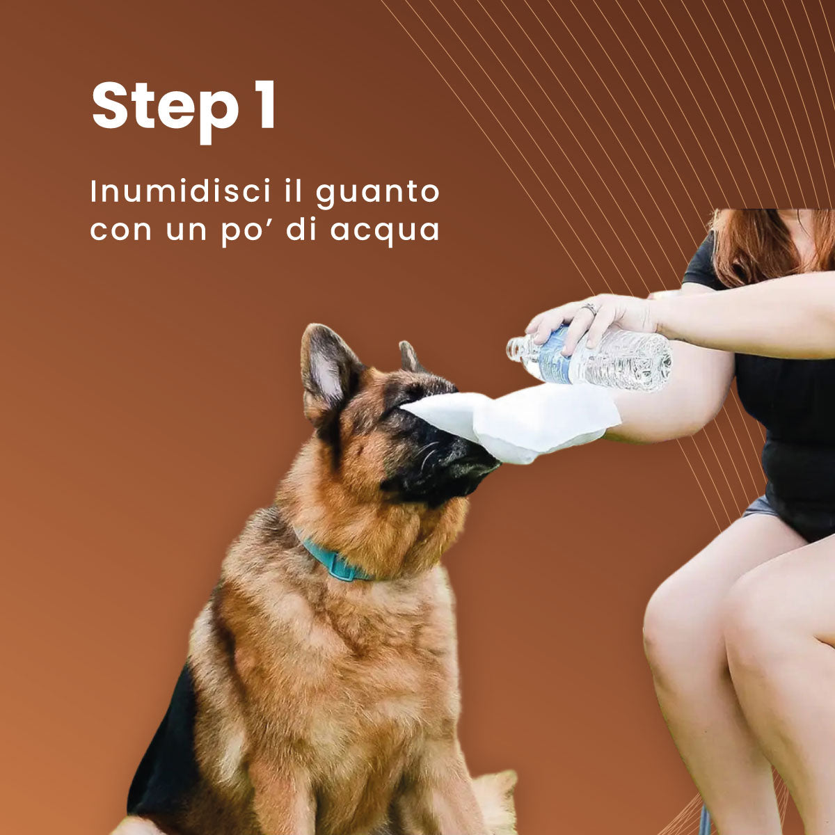 Guanti saponati per cani - Lavaggio Ipoallergenico senza Risciacquo